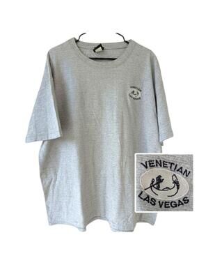 Vintage 90s Venetian Las Vegas Shirt 2XL Single Stitch Texture Casino Resort USA